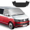 Auto-Windschutzscheibenabdeckung für VW T6, Doppellagiges 210D Oxford Ultra-Dicke Faltbare Frontscheibenabdeckung Winter Sommer, Scheibenfrostschutz Sonnenschutzabdeckung für Wohnmobile Vans