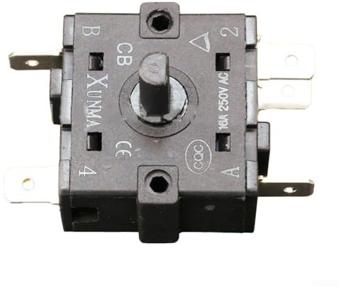 CWOQOCW Interruttore ON/OFF a pressione, interruttore elettrico per riscaldatore elettrico, accessori per stufa, interruttore di regolazione del cambio a 3 pin a 5 pin (5 slot)