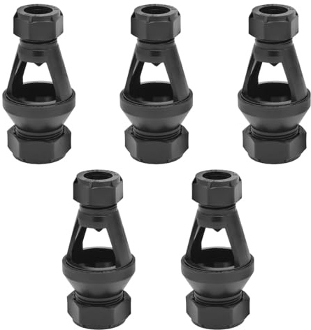 Universal Straight Tundish 15mm x 22mm for Unvented Hot Water Cylinders, Large Viewing Window, Antispray Nozzle (Five Pack)