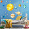SHUHCING Sonnensystem Wandtattoo, Weltraum Planeten Wandaufkleber, Wandsticker Wanddeko für Wohnzimmer Schlafzimmer Kinderzimmer Babyzimmer Jungenzimmer