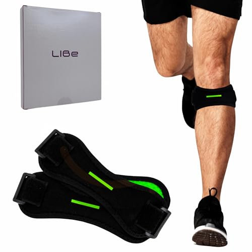 LIBe Cinta Rotuliana Unisex con Línea Verde, 2 Unidades | Rodillera Rotuliana para Alivio de Rodilla y Tendón Rotuliano, Rodillera Menisco y Ligamento, Rodilleras Gym, Running, Voleibol, etc..