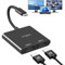USB C to Dual HDMI Adapter, HDMI Splitter for Dual Monitors, USB C to Dual Monitor Adapter Multiport, Dual HDMI Adapter for 2 Monitors for usb c portlaptop and tablet(Single 4K@60Hz and Dual 4K@30Hz)