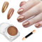 Bronze Gold Nail Powder - Glossy, Glitter & Mirror Effect - DIY Nail Art Accessory with Metallic Pigments