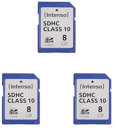 Intenso SDHC 8GB Class 10 Speicherkarte (Packung mit 3)