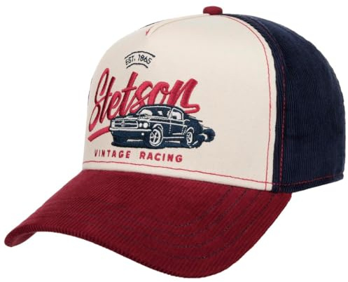 Stetson Vintage Racing Baseball Cap Corduroy Visor 5 Panel Strapback Unisex Spring Summer Winter