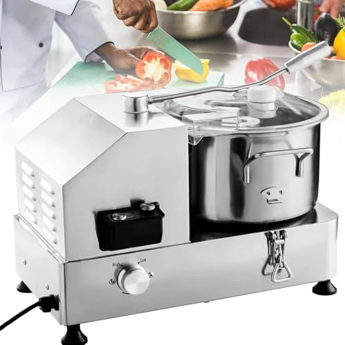 HaiZethonic Vegetable Chopper & Food Mincer, 2000welectric Multifunctional Vegetable Cutter with 6l Stainless Steel Bowl, 2800 Rpm for Restaurants, Food Processing, Canteens HR6