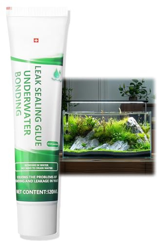 LEAK SEALING GLUE 60ml Underwater Aquarium Sealant, Aquarium Repair Adhesive,Fish Tank Sealant,Waterproof Glue for Repairing Leak in Fish Tank,Safe & Strong, Water-Resistant,Clear