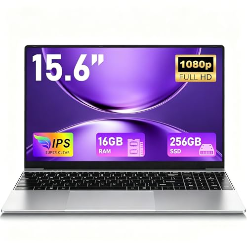 FUNYET 2026 Laptop 15.6 inch RAM 16 GB SSD 256 GB Win 11 Pro IPS 1920×1080 M3-6Y30 Notebook Supports TF Card, BT 4.2, USB 3.0, HDMI, WIFI 5, 5000mAh Battery, Suitable for Business and Students