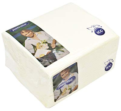 Disposable Party Picnic Paper Serviettes/Napkins 1 Ply White 100 Napkins