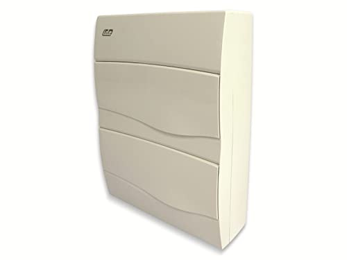 UNITEC 47107 AP - Verteiler IP 40, grau, 2-reihig, 2 x 12 Module