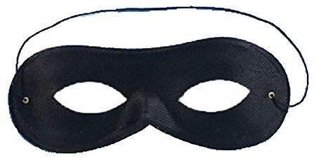 Henbrandt Single Black Eye Mask Domino Masquerade Mask Men Women Highway Robber Bandit Superhero Super Villains Eye-mask Halloween Fancy Dress Costume Accessories for Adults