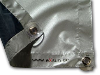 eXsun Dachfenster-Sonnenschutz - Fenster Hitzeschutz ohne Bohren mit Saugnäpfen - Leichter & blickdichter Fenster-Sichtschutz - Verdunklungsrollo für Roto 5/7 = ca. 32 x 56 cm