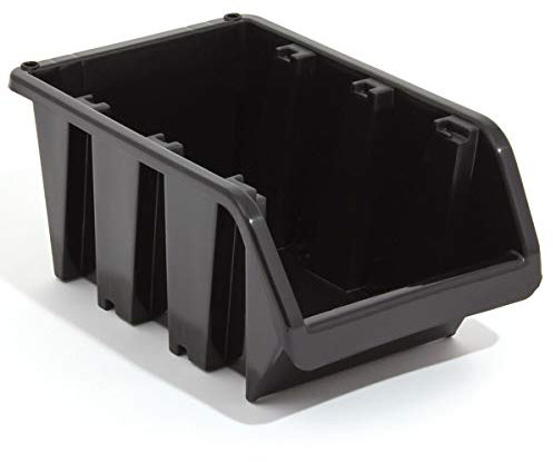 10 Sichtlagerkästen Stapelboxen schwarz Gr.6 IN-Boxen Stapelkisten Sortierung