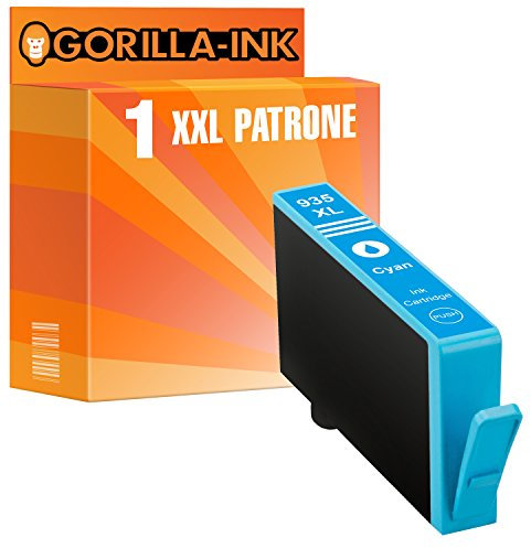 Gorilla-Ink 1 Druckerpatrone XXL passend zu HP 935XL Cyan| Für HP OfficeJet 6800 6812 6815 6820 6822 6825 Pro 6200 6230 6230 6235 6239 6830 6830 6835