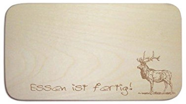 Frühstücksbrettchen « HIRSCH 03 » mit persönlicher Wunschgravur - Brett Frühstücksbrett Frühstück - Jagd Jäger Waidmann