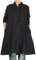 Vogstyle Chemise Robe Femme Blouse Chemisier Femme Longue Caseul Manches Longues Poches Latérales Noir XL