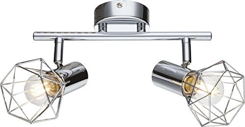 Deckenstrahler 2 Flammig Deckenleuchte 26 cm Deckenlampe (2 Spots, Beweglich, Deckenbeleuchtung, Metall)