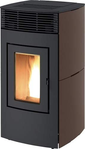 Loto Hydro Aqua Red Poêle à pellets, 16,2 kW, poêle à pellets, poêle à pellets, couleur céramique marron