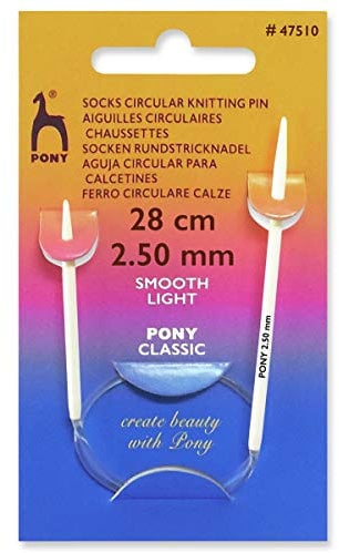 Pony Jungen Stricknadeln, weiß, One Size