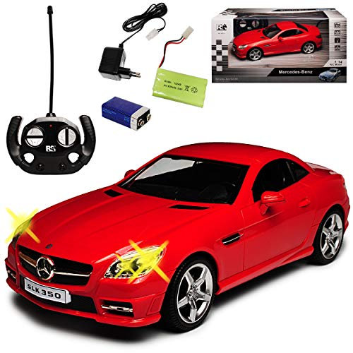 alles-meine.de GmbH Mercedes-B SLK Coupe Rot Ab 2011 - Komplettset mit Akku - RC Funkauto - mit Beleuchtung - sofort startklar - 1/14 Modell Auto mit individiuellem Wunschkennzei..