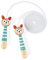 Janod - Wooden Fox Skipping Rope - Adjustable Size - From 3 Years Old, J03198,blue orange