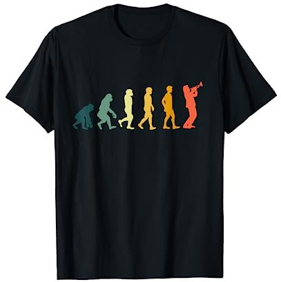 Trompeter Geschenk Retro Evolution Trompete T-Shirt