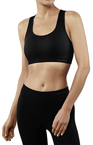 FALKE Damen Sport-BH Madison Low Support With Pads W Sb Funktionsmaterial für niedrigen Aktivitätslevel 1 Stück, Schwarz Black 3000, L