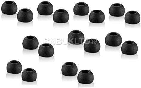 BNBUKLTD® Replacement Sport Ear Gels Earbuds Tips Compatible for Various Headphones Earphone Ear Buds (COLOR: Black, Size/QTY: 6 Pairs Small)(*)