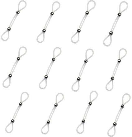 Mimimelon Adjustable Silicone Ring Bands At Both Ends Rubber Loop For Non Piercing Nipple Chain Body Jewelry-white,12pcs
