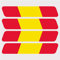 4X PEGATINAS BANDERA ESPAÑA PARA CASCO MOTO