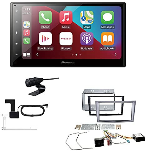 Pioneer SPH-DA160DAB 2-DIN Autoradio CarPlay Android Auto Bluetooth DAB USB passend für Opel Astra H 2004-2010 Charcoal-metallic inkl Canbus