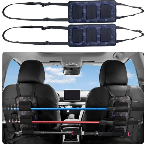 Topoloar 2 PACK Auto Angelrutenhalter, Auto Angelrutenhalter für den Rücksitz, Passend für SUV/Wagen/Van/Jeep/Lastwagen (Tarnung)