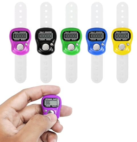ONE BEST DEAL OBD 1pcs Tasbeeh Counter Finger Ring Electronic Digital Tasbeeh Tasbih Tally Counter Timer Beads for Islam Muslim Prayer Golf Scoring