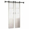 Loberon Double Porte coulissante Tibout - Bois de pin revalorisé, Bois de Sapin, Fer - H/L/P env. 211.5/192/7 cm - crème Vieilli