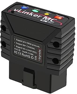 vLinker MC Mini WiFi OBD II Scanner Adapter Car Diagnostic Scan Tool and Code Reader for iPhone and Android Black