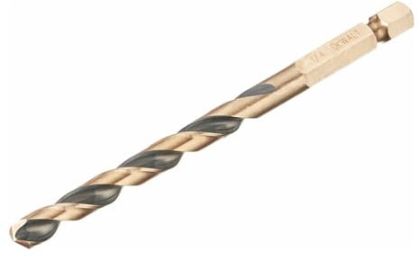 Dewalt Black and Gold Hex HSS-G Drill Bit 7.0mm, with a Strong, conical braided design provides extreme durability and resistance to breakage