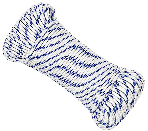 vidaXL Bootsseil Ankerleine Festmacher Tauwerk PP Leine Seil Tau Polypropylenseil Geflochten Flechtleine Weiß 4mm 100m Polypropylen