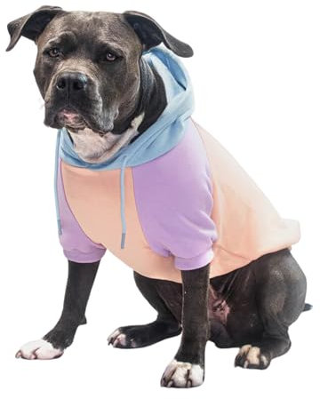 Spark Paws Hunde Kapuzenpullover – Premium-Qualität, butterweich, hervorragender Komfort und Passform, beruhigende Fleece-Innenseite, geeignet für alle Rassen - Cotton Candy - 3XL