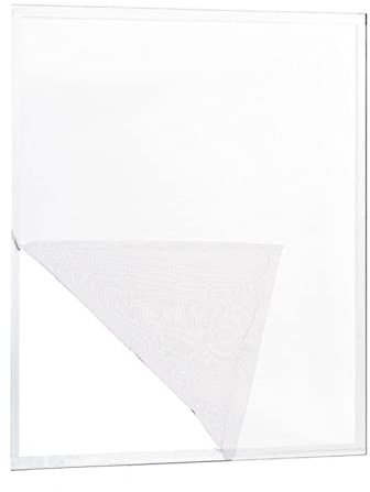 EUROXANTY Mosquitera blanca para Ventana | Mosquitera de Tela recortable a Medida | Cortina antimoscas con Cinta de Velcro adhesiva | Mosquitera de Quita y Pon a Instalar sin Taladro | 150 x 150 cm