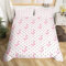 Homewish Rosa Flamingo Bettwäsche für Mädchen Frauen, Flamingo Dekor Tröster Abdeckung 135x200 Schwarz Herz Druck Bettbezug Nette Tier Flamingo Romantische Thema Bettwäsche 2 Stück mit 1 Kissenbezug