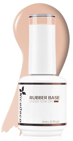 Nicedeco Rubber Base, 4 in 1 Rubber Base Gel Unterlack für Nägel Rubber Gel Rubber Base Coat Long Lasting 15ml - 10