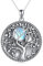 KQF Owl Necklace Sterling Silver Tree of Life Necklace Moonstone Pendant Necklace Owl Jewellery Gifts for Women