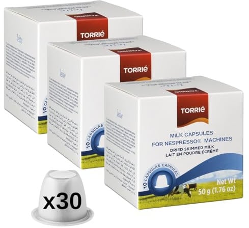 Torrié Milk Pods Compatible with Nespresso® Original Machines | Perfect for Latte, Macchiato & Cappuccino (30 pods)