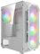 GAMDIAS AURA GC1 Elite WH High Airflow Tempered Glass Mid-Tower ATX Case - Four Included 120 mm RGB Fans - Fits 6X 120mm Fans - Tool-Free Installation Side Window - PSU Shroud - White