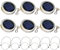 Naisicatar 6PCS Solar Mason Jar Lid Light 20 LEDs Hanging Lantern Lamp 2m String Lights Handle Firefly Jar Lids Lights for Patio Garden Decor(Warm Light)