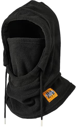 AYPOW Thermo Fleece Sturmhauben Winter, Winddichte Balaclava Gesichtsmaske, Warme Fleecefutter Skimaske Weicht Verstellbare Kapuze Hut Motorrad Fahrrad für Herren Damen Outdoor Skifahren