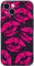 Wihytec Hot Pink Lips Kiss Phone Case for iPhone 12 Pink Love Kiss Case Cover Liquid Silicone Soft Gel Rubber Durable Matt Phone Cover with Microfiber Lining Girly Phone Case