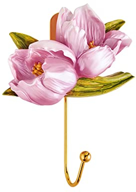 Tanant 3D-Blumen-Retro-Einzelhaken, Europäischer Blumen-Relief-Haken, Lilien, Heimdekoration, Flur-Haken, Harze, Blumen, Dekorative Wandhaken, Hängende Deko-Haken für Zuhause(#6 1PCS)