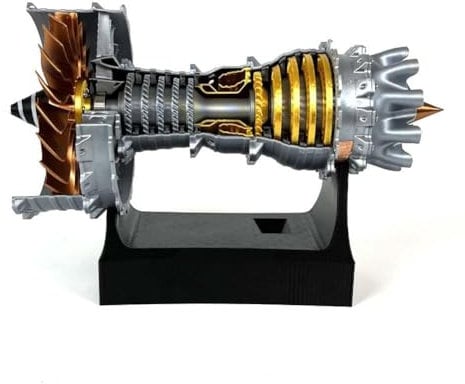 Qeortohers Turbofan Engine Model Aircraft Engine Kit Turbojet Engine Model Adult Gift As Science Mechanical Toy Education Shown