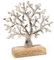 Logbuch-Verlag Kleiner Deko Lebensbaum aus Aluminium & Holz Silber Baum des Lebens Geschenk Liebe 13 cm